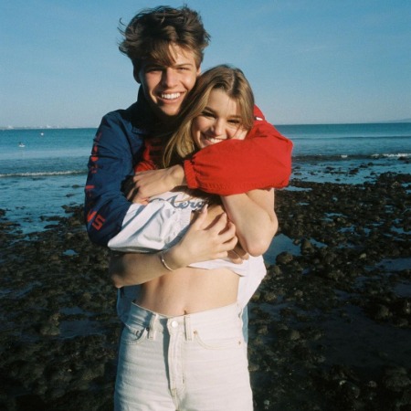 Brooke Monk enjoying time with her romantic partner Sam Dezz in Malibu, California. 